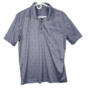 Swannies Shirt Mens Medium Polo Purple Badminton Birdies Shuttlecock Golf Preppy